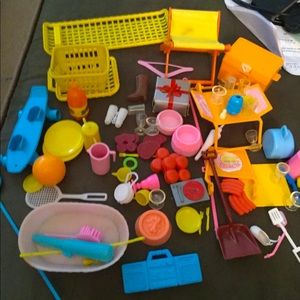 80s vintage Barbie picnic/food lot accessories